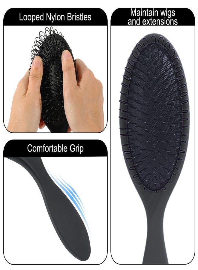 SIMPOR Wig Brushes for Synthetic Hair Wig Comb Set 3 Row Wire Brush Hair Extension Wire Loop 3 PCS - Image 3